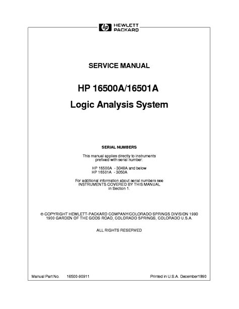 Agilent Technologies - HP 16500 pdf